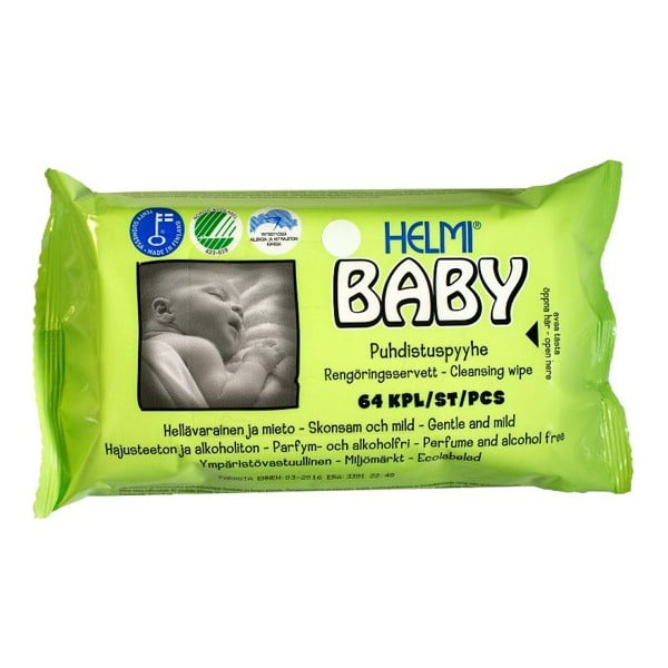 Helmi Baby Мокри кърпички за бебета, 64 броя - Unknown