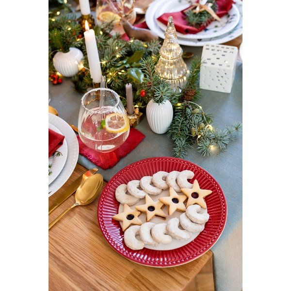 Червени подложки в комплект от 4 - Linen Tales-image-1