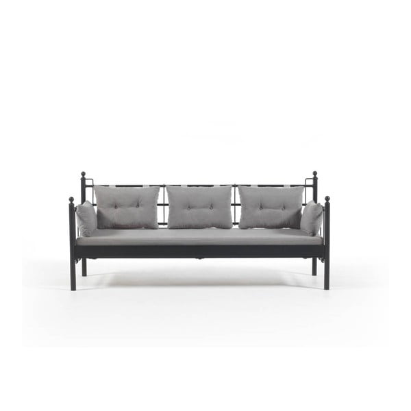 Сив триместен диван за открито Lalas DKS, 96 x 209 cm - Unknown