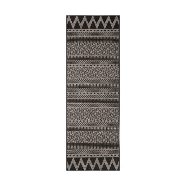 Черно-бежов килим на открито , 70 x 200 cm Sidon - NORTHRUGS