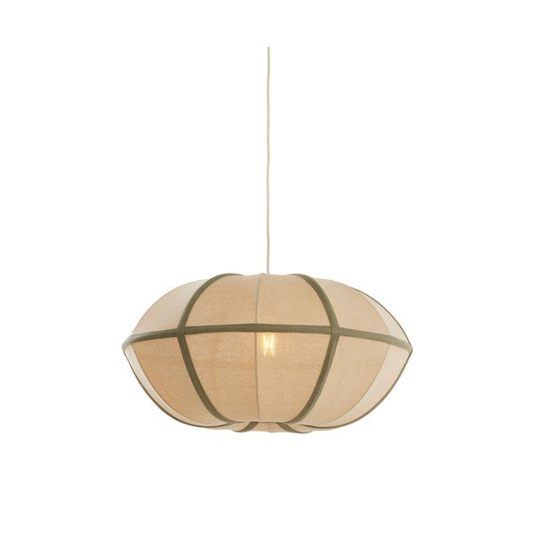 Кремаво висящо осветително тяло с текстилен абажур Mirelys – Light & Living-image-2