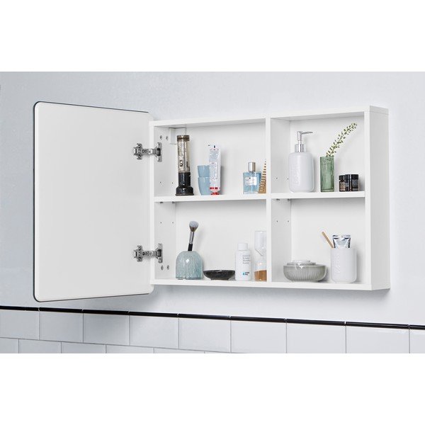 Бял висящ шкаф за баня с огледало 80x58 cm Color Bath - Tom Tailor-image-1