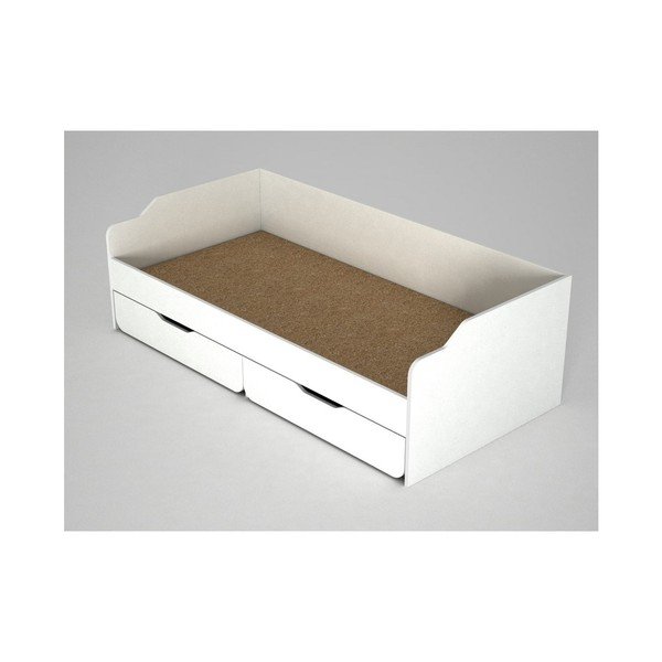 Бяло дървено единично легло Young - Tera Home-image-2