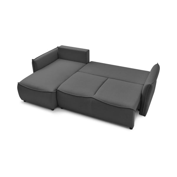 Тъмносив ъглов разтегателен диван (ляв ъгъл) Leon - Bobochic Paris-image-4