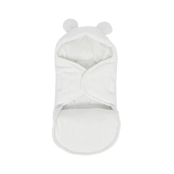 Бяло бебешко одеяло от букле 45x80 cm – Meowbaby-image-3