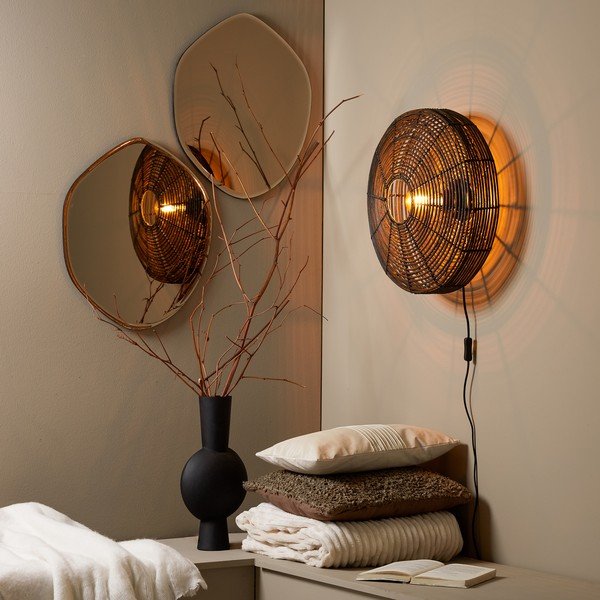 Черна стенна лампа Mataka - Light & Living-image-2