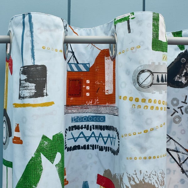 Синя детска завеса 2 бр. 168x183 cm Digger Dreams – Catherine Lansfield-image-3