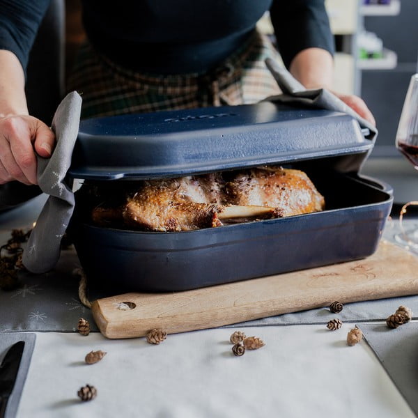 Чугунен съд за готвене 22x42,5 cm LITINA SMALT – Orion-image-1