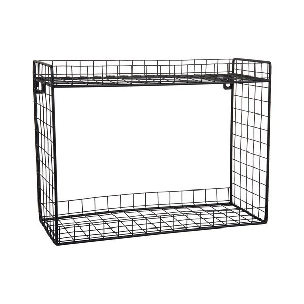 Черен стоманен стенен рафт на няколко нива 40 cm Reja – PT LIVING-image-2