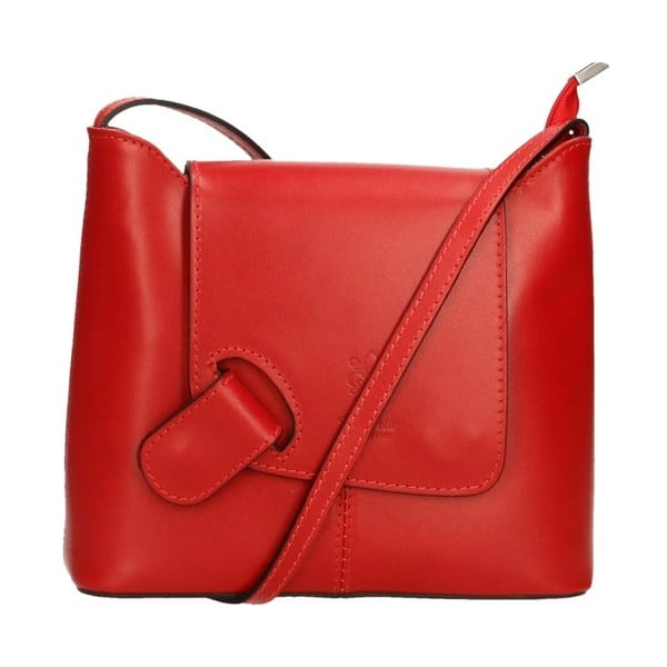 Червена кожена чанта Carmello - Chicca Borse