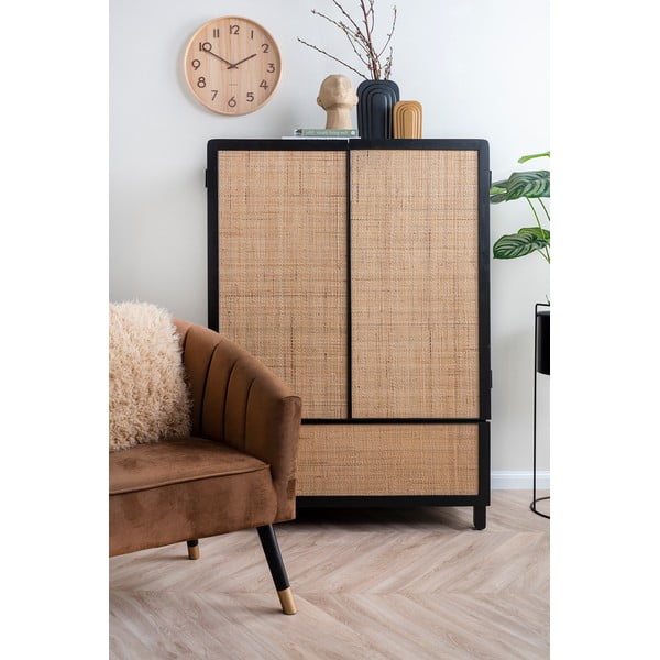 Черен/кафяв гардероб 100x140 cm Galant - Leitmotiv-image-1