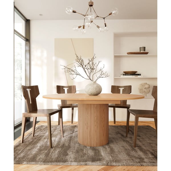 Кръгла сгъваема маса за хранене от дъб ø 115 cm Malaga - Bonami Selection-image-1