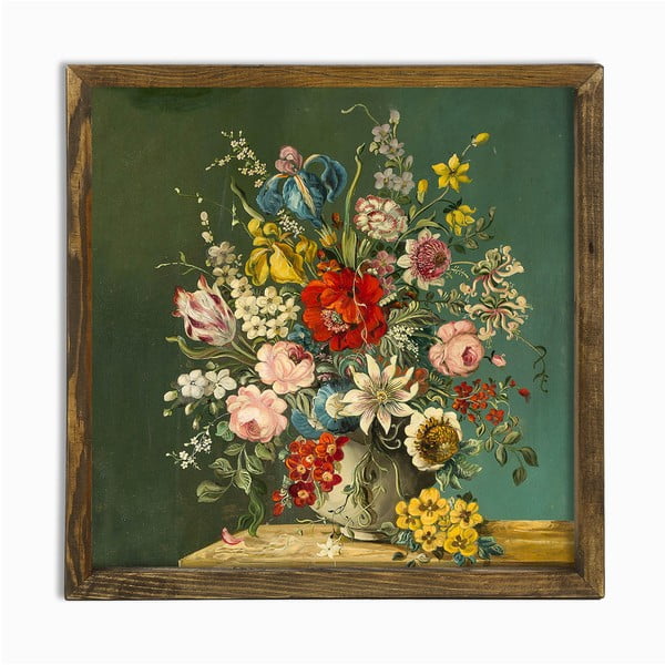 Картина за стена Vintage Flowers, 50 x 50 cm - Evila Originals