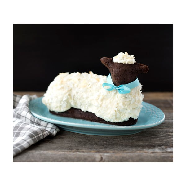 Сребърен великденски калъп във формата на агне, 700 ml - Nordic Ware-image-2