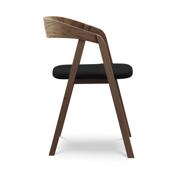 Черен трапезен стол от масивна дървесина Erika – Makamii-image-2