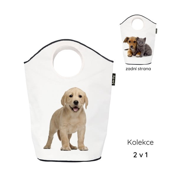 Бяла текстилна детска кошница за играчки 57x26x70 cm The Cutest Ones – Butter Kings-image-2