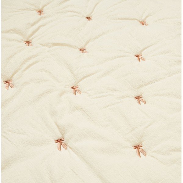 Светложълто/розово олекотено бебешко одеяло от органичен памук 90x120 cm Bows – Cam Cam Copenhagen-image-2