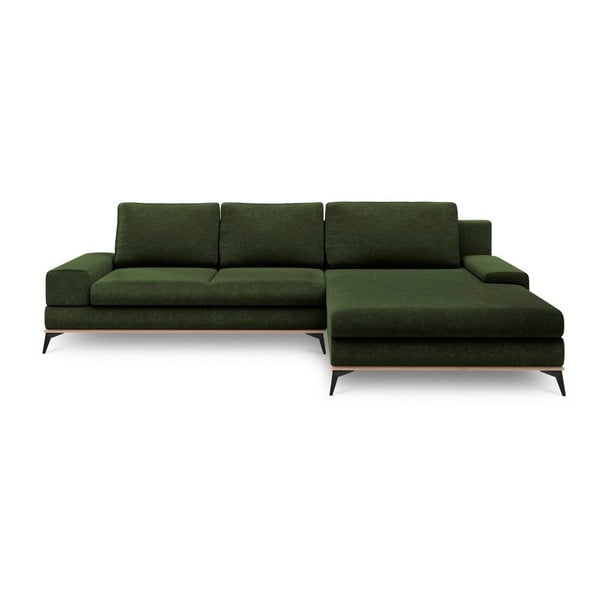 Бутилково зелен разтегателен диван ъгъл , десен ъгъл Planet - Windsor & Co Sofas
