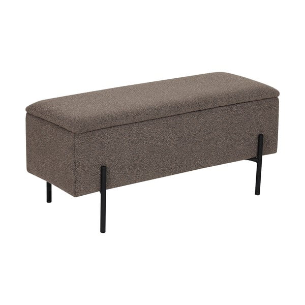 Кафява пейка от прежда с примки от букле Watford – House Nordic-image-3