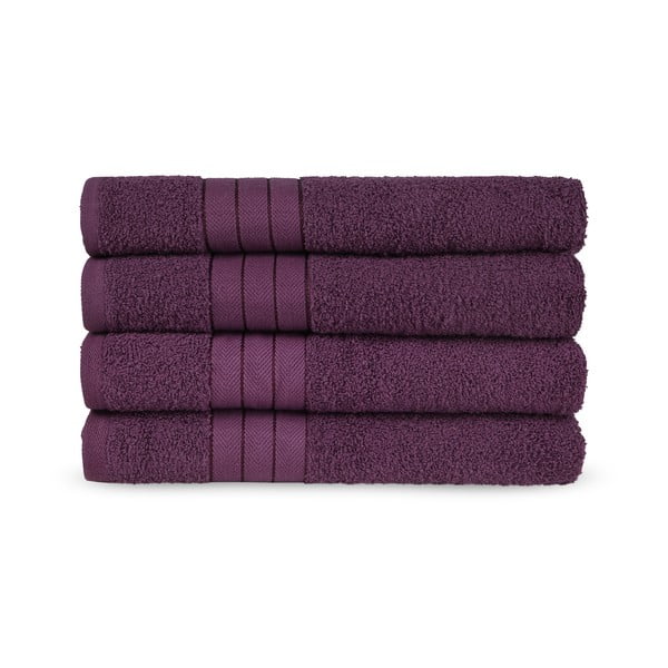 Бордо памучни кърпи в комплект 4 бр. от тери 50x100 cm – Good Morning