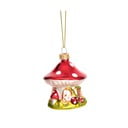 Стъклена  ръчно изработена коледна украса ø 6 cm Mushroom House – Sass & Belle