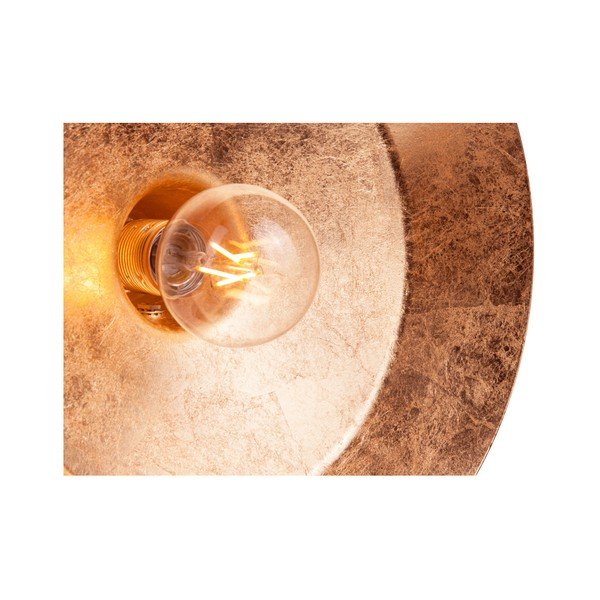 Бяла лампа за стена с детайли в меден цвят Basic, ⌀ 40 cm Cinco - Sotto Luce-image-4