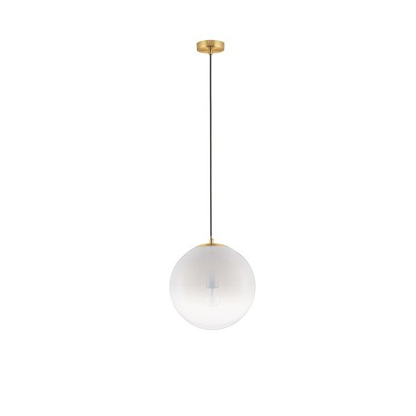 Бяло/ в златист цвят стъклено висящо осветително тяло ø 30 cm Vita – Nova Luce