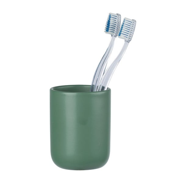 Зелена керамична чаша за четки за зъби Olinda - Allstar