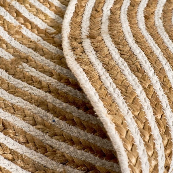 Кръгъл килим от юта в естествен цвят ø 100 cm Natur - Casa Selección-image-2