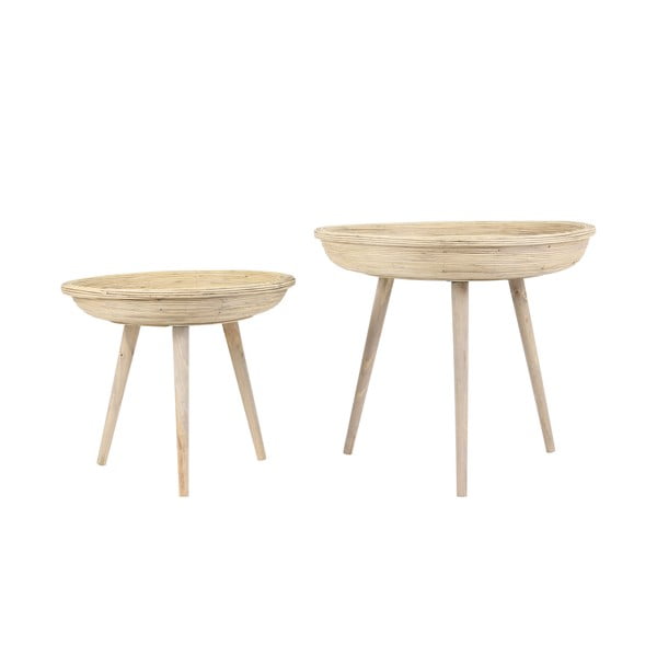 Ратанови кръгли странични масички в комплект от  2 бр. ø 56 cm Colon – Light & Living-image-3