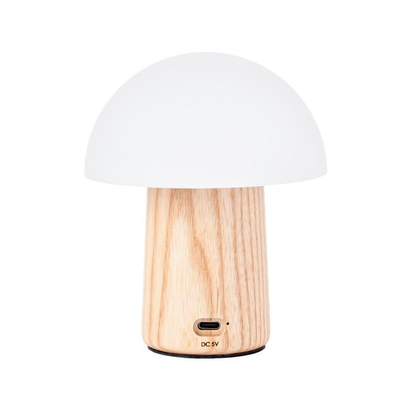 Настолна лампа с възможност за затъмняване в естествен цвят и стъклен абажур (височина 13 см) Alice - Gingko