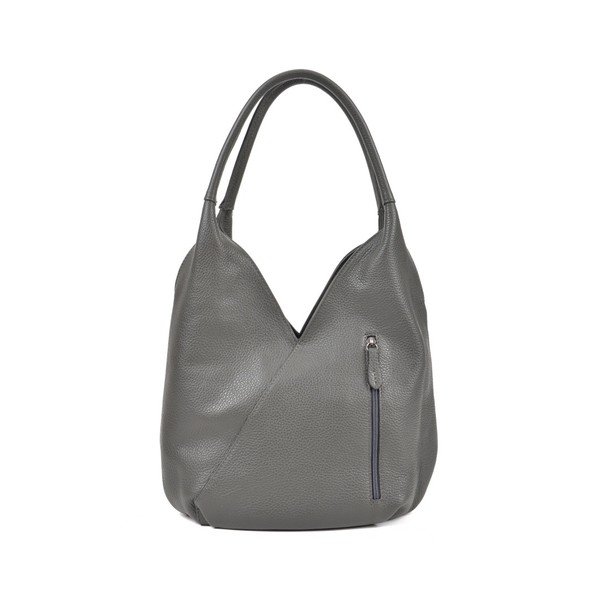 Сива кожена чанта Reserva Grigio - Roberta M
