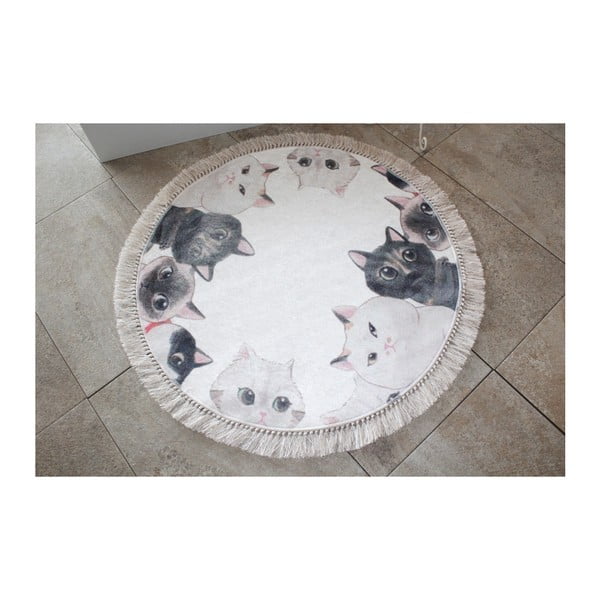 Изтривалка за баня Angry Cats, ⌀ 90 cm - Confetti Bathmats