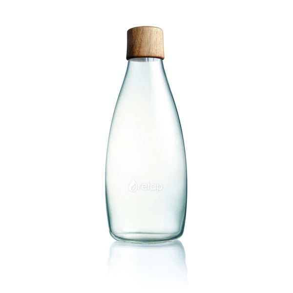 Стъклена бутилка с дървен капак , 800 ml - ReTap