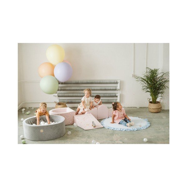 Кремаво кадифено игрище от пяна 4 бр. височина 30 cm 225x90 cm Montessori – Meowbaby-image-2