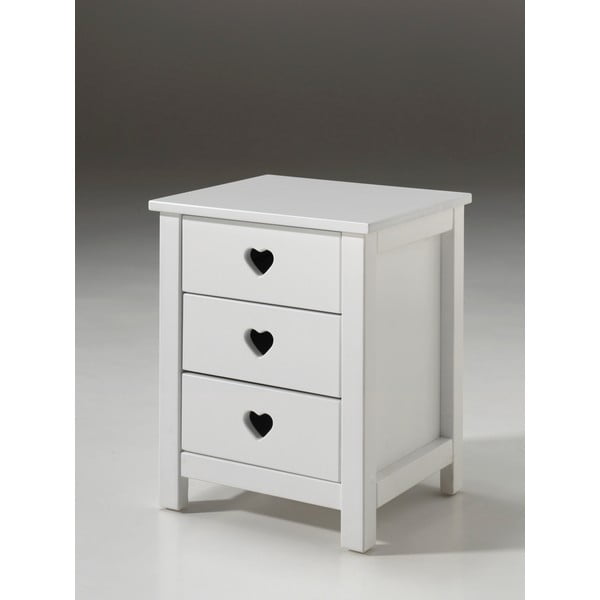 Бяло детско нощно шкафче Amori - Vipack-image-2