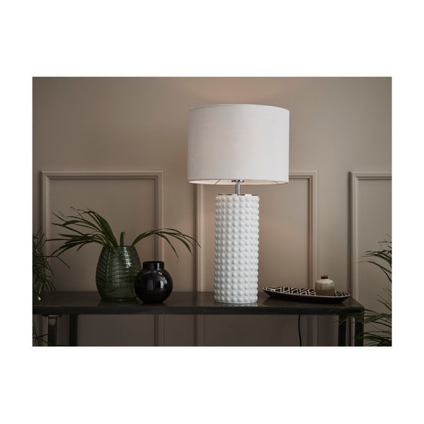 Бяла настолна лампа Proud, ø 34 cm - Markslöjd-image-1