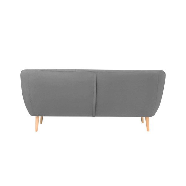 Диван от сиво кадифе , 188 cm Sardaigne - Mazzini Sofas-image-3
