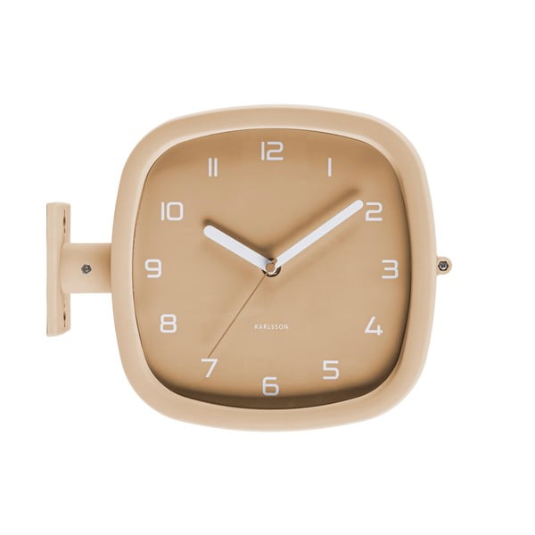 Пясъчнокафяв стенен часовник Слийдове, 29 x 24,5 cm Doubler - Karlsson