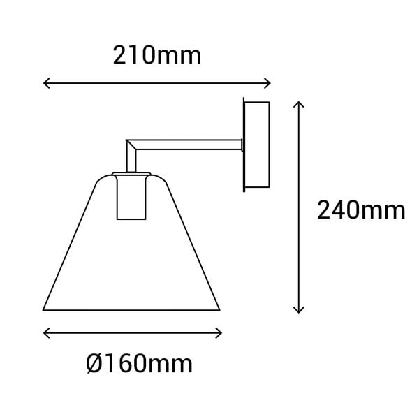 Стенна лампа в бронзов цвят, ø 16 cm Gasby - SULION-image-3