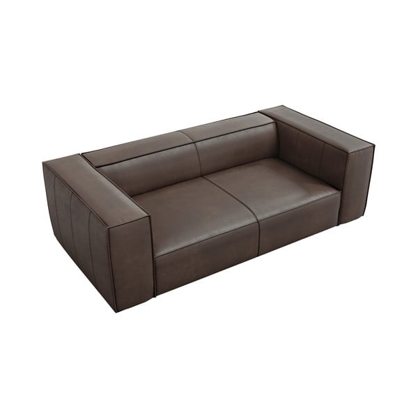 Кафяв кожен диван 212 cm Madame - Windsor & Co Sofas-image-3