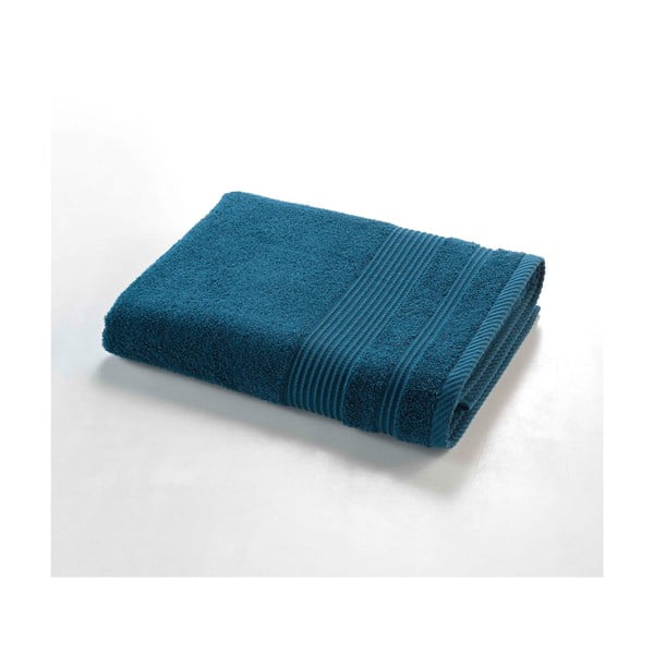 Тъмносиня памучна хавлиена кърпа от тери 70x130 cm Tendresse – douceur d'intérieur