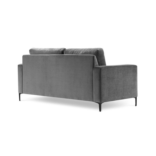 Диван от сиво кадифе , 158 см Harmony - Kooko Home-image-3