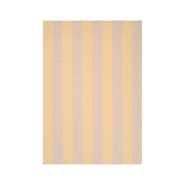 Жълт/бежов ръчно изработен килим със смес от вълна 200x300 cm Sissel – Jotex