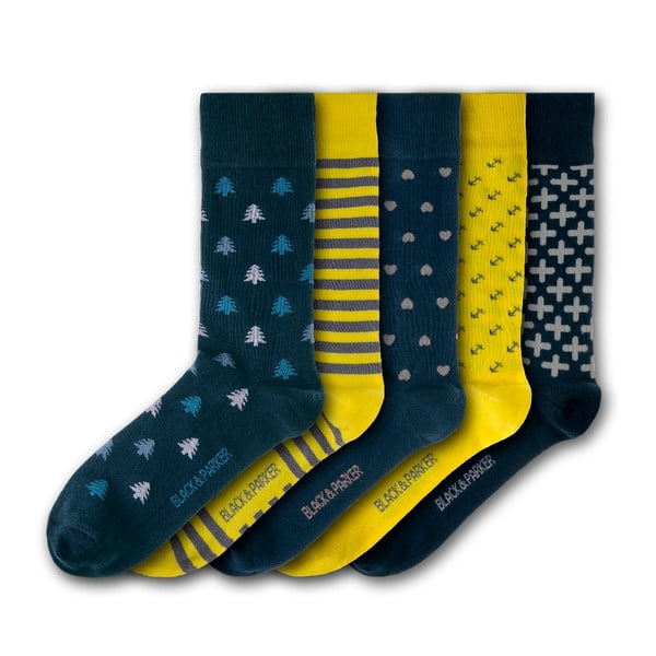Комплект от 5 чифта чорапи Chiswell Walled Garden, размери 37-43 - Black&Parker London