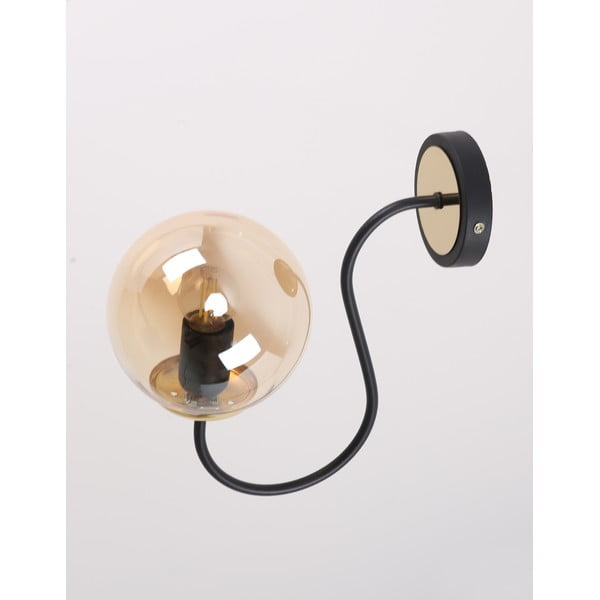 Стенна лампа в цвят жълта охра и черно ø 15 cm Oslo – Squid Lighting-image-3