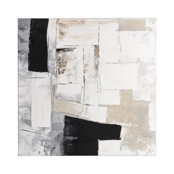 Печатна/с ръчно рисувани елементи върху платно картина 80x80 cm Crown – Bizzotto