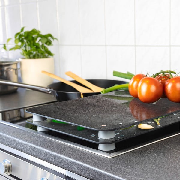 Капаци за печка в комплект от 2 броя от закалено стъкло 52x30 cm Rosemary - Maximex-image-1