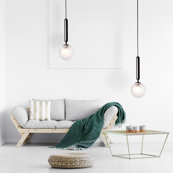 Черно висящо осветително тяло, височина 150 cm Musa - SULION-image-1