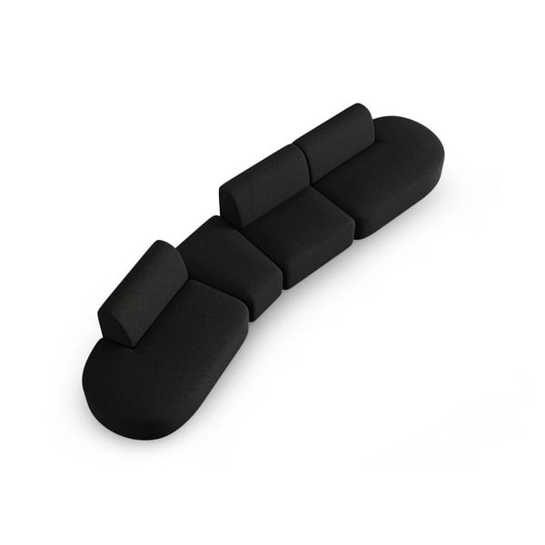 Черен диван 412 cm Shane - Micadoni Home-image-2